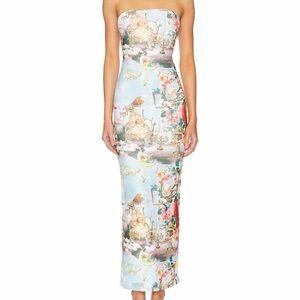 superdown Harmony Maxi Dress Blue Multi - SMALL